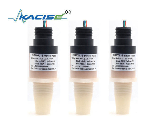 PVDF 5m Μετρητής στάθμης νερού υπερήχων 5V RS485 Υγρό εξόδου Αισθητήρας στάθμης KUS600