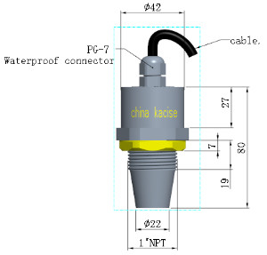 Αισθητήρας στάθμης καυσίμου υπερήχων 5V Anti Theft για διαχείριση καυσίμου RS485 5m