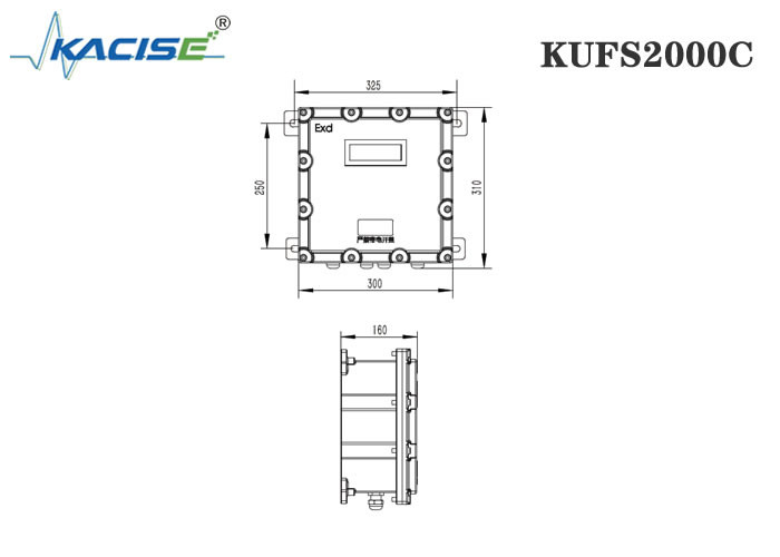 KUFS2000C explosionproof υπερηχητικός σφιγκτήρας μετρητών ροής στον τύπο
