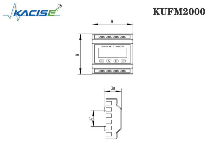 KUFM2000 σφιγκτήρας τύπων στην υπερηχητική ροής μετρητών γενική λειτουργία όγκου ενότητας μικρή