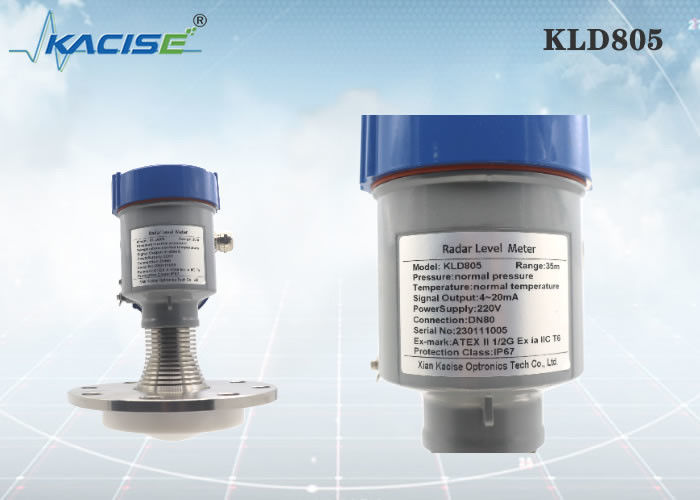 Αισθητήρας επιπέδου ραντάρ KLD805 80GHz με κεραία PTFE και προστασία IP67 για τη μέτρηση επιπέδου υγρού