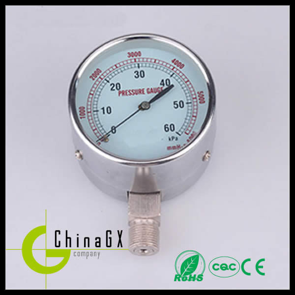 40 mm έως 150 mm μετρητής επιπέδου υγρών Ss316 μετρητής πίεσης Αδιάβροχος