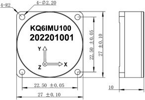 Ταχύτητα 460800bps RS422 αισθητήρας γυροσκόπου για ακριβή πλοήγηση, προκατάληψη 0±0.02g