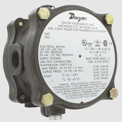 Διακόπτης Διαφορικής Πίεσης Dwyer Explosion-proof (Μοντέλα 1950G-0-B-120-NA & 1950G-00-B-240)