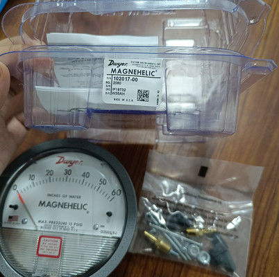 Dwyer Series 2000 Magnehelic διαφορικό μανόμετρο με 0-60 σε w.c. Εύρος ±2% Ακρίβεια και 1/8 NPT Σύνδεση