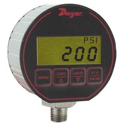 Dwyer Series DPG Ψηφιακός Δείκτης Πίεσης Βαθμός Περίβληματος Σχεδιασμένο για να πληροί NEMA 4/4X IP66 Όριο Πίεσης 2x Εύρος Πίεσης