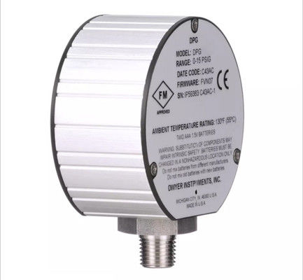 Dwyer Series DPG Ψηφιακός Δείκτης Πίεσης Βαθμός Περίβληματος Σχεδιασμένο για να πληροί NEMA 4/4X IP66 Όριο Πίεσης 2x Εύρος Πίεσης