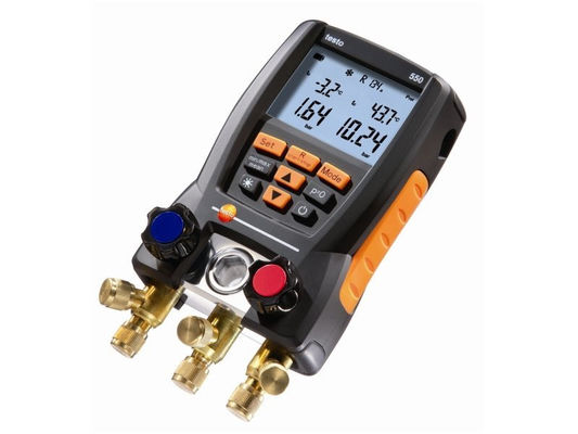 Το Testo 550 Digital Refrigerant Manifold Kit με Bluetooth Connectivity 60 προφίλ ψυκτικών και ανθεκτικό σχεδιασμό
