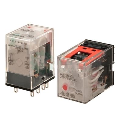Η Omron MY2-GS γενικής χρήσης ρελέ με λειτουργία 24VDC, αντίσταση κύλινδρου 662 Ω και φόρμα επικοινωνίας DPDT